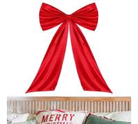 Christmas Bow - 25.59x41.34 Inch Christmas Bow, Red Christma's Bows (Multicolor), Bows With Twist Ties | For Christma's Tree, Decor, Statin Bow's