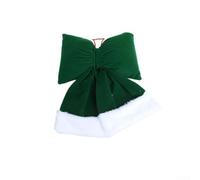 Christmas Bow Decoration, 1 Pack Green Festive Tree Ornament for Holiday Home Décor Easy to Hang Deep Green Color for Christmas Celebration(S)