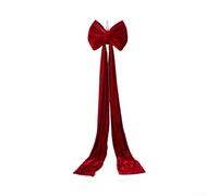 Christmas Bow Decoration Oversized and Made of Flannel with Long Strap, Perfect for Wedding For Backdrops, Birthday Parties, and Various Celebrations (wine red)