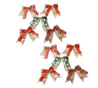 Christmas Bow Decorations 10pcs Cloth Tree Ornaments(Mix)