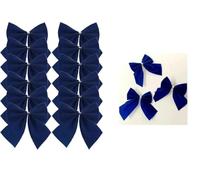 Christmas Bow Decorations, 12 Pieces, Midnight Blue Bowknot Ornaments for Tree and Presents, Navy