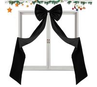 Christmas Bow Decorations Extra Large with Long Ribbon | Christmas Satin Ribbon Long Ribbon - Party Decorations Wedding Canvas Living Room Indoor Outdoor Garden Patio Porch