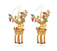 Christmas Bow Earrings for Women Rhinestone Pearl Dangle Earrings Christmas Stocking Stuffers Holiday Jewelry Gifts, Metal, No Gemstone