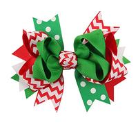 Christmas Bow Hairpin Colourful Christmas Boutique Snowflake Christmas Tree Classic Hair Accessories Festive Accessories Women's Winter Party Everyday (C, One Size)