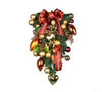 Christmas Bow Knot Door Knocker Heart Shape Plastic Decor