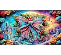 Christmas-bow Puzzle for Adults 1000 Piece Impossible Hard Difficult Challenging Educational Game Decompression Fun Present & Activity for Home 70x50/1000pcs