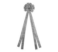 Christmas Bow Ribbon113cm Snowflake Christmas Decorations Bow Big Bows Ribbon Linen Overlock Wire Size light white,long navidad bow christmas Tree gigante gigante bow christmas arbol Bows,Xmas