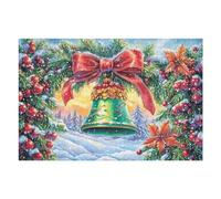 Christmas Bow Wreath 1000 Piece Jigsaw Puzzle for All Ages Jigsaw Evening Wind Down Activity Challenging Fun Home Decor Stress Relief 1000 PCS