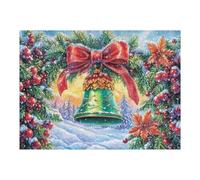 Christmas Bow Wreath 500 Piece Jigsaw Puzzle for All Ages Housewarming Party Activity Group Bonding Smooth Edges Home Decor Icebreaker 500 PCS