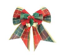 Christmas Bow Xmas Tree Bowknots Bell Hanging Pendant Noel Gifts Merry Christmas Decor Natal Navidad Happy New Year(B)