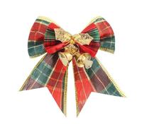 Christmas Bow Xmas Tree Bowknots Bell Hanging Pendant Noel Gifts Merry Christmas Decor Natal Navidad Happy New Year(D)