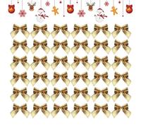 Christmas bows, 36 pieces mini decorations for parties, decorative bows for Christmas tree, for wrapping garlands, crafts, wall shelf, window, door, patio, garden
