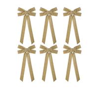 Christmas Bows 6PCS Oversized Christmas Tree Velvet Bow,Xmas Tree Ornament Decorations Pendant,Gift Wrapping,Xmas Wedding Party and Home Decoration 13 * 26cm
