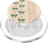 Christmas Bows And Hearts Candy Canes Snowflakes Pattern PopSockets PopGrip for MagSafe