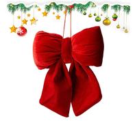 Christmas Bows Christmas Decoration with Red | 3D Velvet Bows Pendants, Fabric Ornament, Garland, Tree Wreath Decoration for Winter Party