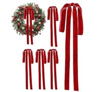 Christmas Bows Decor - Twist Tie Bows, Ornament Festive Decoration for Party Activities Festival Party Gathering Home Car Holiday Wedding