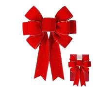 Christmas Bows for the Christmas Tree, with Glitter Gold Edge, Red Bows for Christmas Tree Topper, for Wall, Front Door, Fireplace, Christmas Wreath, Garden, Yard, Patio, Winter Party