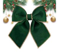 Christmas Bows - Holiday Decorations | Bows for Gift Wrapping and Party Decoration - For Door Wall Stairs Mantle Home Office Party Wedding