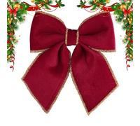 Christmas Bows, Holiday Decorations - Rustic Bows - for Christmas Wreaths Doors Walls Stairs Mantle Home Office Party Wedding