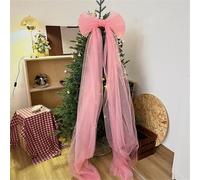 Christmas Bows, Large Tulle Ribbon for Christmas Tree Door Bow Table Runner Chair Bows Decorative Tree Toppers with Long Ribbons Festive Bow Decoration for Holiday Wedding Party Decoration