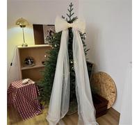 Christmas Bows, Large Tulle Ribbon for Christmas Tree Door Bow Table Runner Chair Bows Decorative Tree Toppers with Long Ribbons Festive Bow Decoration for Holiday Wedding Party Decoration