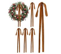 Christmas Bows Set - 60 Large Decorative Bows for Tree and Christmas Velvet Bow | Double Flannel Christmas Bow for Indoor and Outdoor Decoration, Front Door, Garland