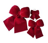 Christmas Bows | Velvet Christmas Tree Red Decor,Bows Ornaments | for Party Holiday Tree Home Wreath Front Door Garland Wrapping Candy Bags