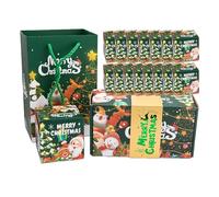 Christmas Box - Paper Gift Box, Decorative Storage Boxes, Decorative Gift Surprise Carton, Reusable Festive Accent, Fun Party Favor, Present for Teens & Adults, 2.95x2.95x2.95 Inches