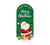 Christmas Box Sealing Stickers - 100PCS Santa Claus Design Self-Adhesive Labels, Hot Melt Adhesive Coated Paper Stickers for Gift Wrapping/Greeting Cards/Advent Calendars (B)