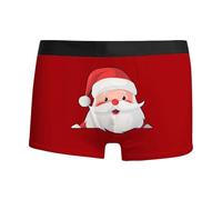 Christmas Boxer Shorts, Funny Boxers for Men, Printed Underwear with Comfortable Breathable Boxers Novelty Elk Shorts Trunks Personalised Funny Gifts for Him Boyfriend