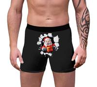 Christmas Boxer Shorts Men, Boxer Shorts for Men Uk, Printed Underwear with Comfortable Breathable Boxers Novelty Elk Shorts Trunks Personalised Funny Gifts for Him Boyfriend