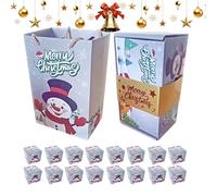 Christmas Boxes - Folding Break Boxes Reusable Format, Elegant Decoration | Cash Merry Christmas for Home , Friends, Children, Party, Cakes, Pastry Makers, Wedding, Wine