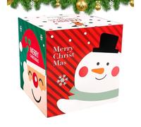 Christmas Boxes with Lids, Foldable Snowman Decorations, Christmas Box Decorations - For Rings, Necklaces, Bracelets, Watches, Fragrance, Birthday, Halloween, New Year's Eve