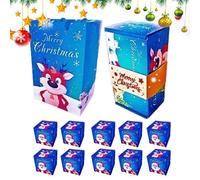 Christmas Boxes with Lids - Folding Cash Boxes with Spring for Merry Christmas, Empty Bag for Cookies Parties Birthday Wedding Jewelry Children Women Men Business