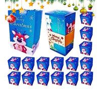 Christmas Boxes with Lids, Folding Cash Boxes with Spring for Merry Christmas | Empty Bag for Cookies Parties Birthday Wedding Jewellery Children Women Men Business