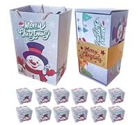 Christmas Boxes with Lids | Merry Christmas Folding Bouncing Cash Boxes | Folding Party Supplies for Holiday Birthday Valentine's Day Kids Celebration Bakers Family Corporate Cookie