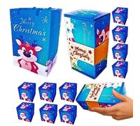 Christmas Boxes with Lids - Merry Christmas Holiday Bag Cash Holder Box - Party Supplies Bag for Cookie Candy Jewelry Wine Men Bakers Kids Proposal Birthday Valentine's Day Family