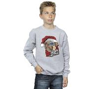 Christmas Boys Pug Merry Christmas Sweatshirt Sport Grey 7-8 Years
