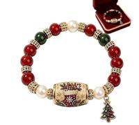 Christmas Bracelet Jewelry Adjustable Fashion Beaded Party Bracelets, Se référer au descriptif, Acrylonitrile Butadiene Styrene, No gem