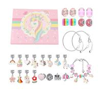 Christmas Bracelets 2024, 24 Days Christmas Countdown Calendar DIYs Charm Bracelets Kits, Christmas Jewelry Charm Making Set for Girls, Kids, Teens, and Women