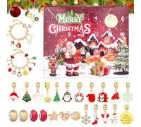 Christmas Bracelets ,24 Day Craft Set | Countdown Calendar Bracelet Making | For Kids Teens Collectors Craft Lovers Family Collections Stocking Stuffing Party Gift School Activity