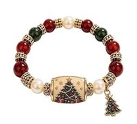 Christmas Bracelets Holiday Adjustable Festival Party Beaded Trendy Bangle