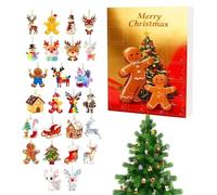 Christmas Bread Advent Calendars - 24 Day Acrylic Toy - Countdown Calendar for Christmas with Christmas | for Parties Office Home Desk Wall Tree Children Family