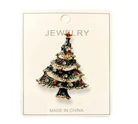 Christmas Brooch Cute Old Man Christmas Tree Decoration Drip Badge Accessories Clothing Bag Jewelry Pin Brooch Gift (Army Green, One Size)
