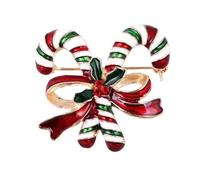 Christmas Brooch Pin Rhinestone Crystal Christmas Trees Santa Claus Socks Bells Elk Lapel Pin for Women Jewelry, Metal, no gemstone