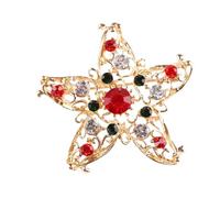 Christmas Brooch Pin Rhinestone Crystal Christmas Trees Santa Claus Socks Bells Elk Lapel Pin for Women Jewelry, Metal, no gemstone