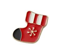 Christmas Brooch Pins Stocking Novelty Xmas Badge Lapel Pin Jewelry Secret Gift Decoration For Men Women Boys Girls Clothing Accessory Dress Up