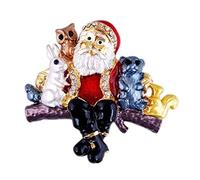 Christmas Brooch Simple Cute Santa Rabbit Owl Animal Accessories Ju Nice and Clever