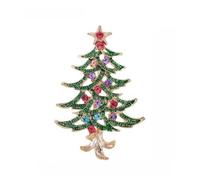 Christmas brooches, enamel tree wreaths, and pins | Tree and wreath designs ; Enamel with crystals ; Pin stays secure on coats
