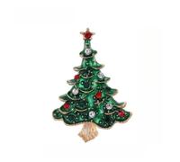 Christmas brooches, enamel tree wreaths, and pins | Tree and wreath designs ; Enamel with crystals ; Pin stays secure on coats